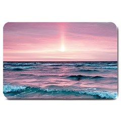 Sunset Ocean Beach Catcher Dream Evening Night Sunset Large Doormat by Cemarart