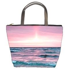 Sunset Ocean Beach Catcher Dream Evening Night Sunset Bucket Bag by Cemarart