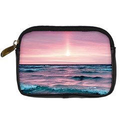 Sunset Ocean Beach Catcher Dream Evening Night Sunset Digital Camera Leather Case by Cemarart