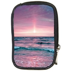 Sunset Ocean Beach Catcher Dream Evening Night Sunset Compact Camera Leather Case by Cemarart