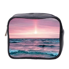 Sunset Ocean Beach Catcher Dream Evening Night Sunset Mini Toiletries Bag (two Sides) by Cemarart