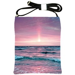 Sunset Ocean Beach Catcher Dream Evening Night Sunset Shoulder Sling Bag by Cemarart