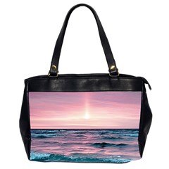 Sunset Ocean Beach Catcher Dream Evening Night Sunset Oversize Office Handbag (2 Sides) by Cemarart