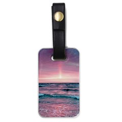 Sunset Ocean Beach Catcher Dream Evening Night Sunset Luggage Tag (one Side) by Cemarart