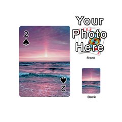 Sunset Ocean Beach Catcher Dream Evening Night Sunset Playing Cards 54 Designs (mini) by Cemarart