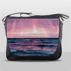 Sunset Ocean Beach Catcher Dream Evening Night Sunset Messenger Bag by Cemarart