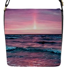 Sunset Ocean Beach Catcher Dream Evening Night Sunset Flap Closure Messenger Bag (s) by Cemarart