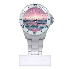 Sunset Ocean Beach Catcher Dream Evening Night Sunset Plastic Nurses Watch by Cemarart