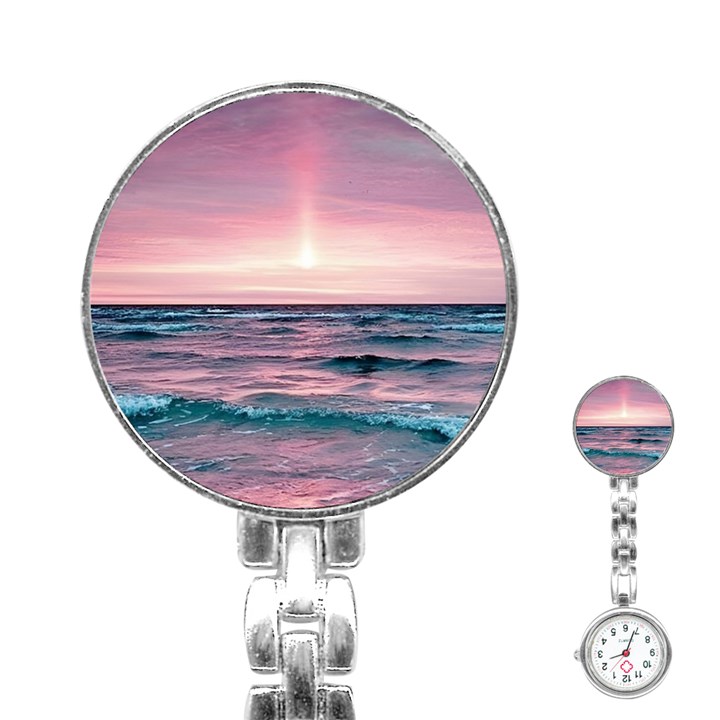 Sunset Ocean Beach Catcher Dream Evening Night Sunset Stainless Steel Nurses Watch