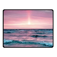 Sunset Ocean Beach Catcher Dream Evening Night Sunset Two Sides Fleece Blanket (small) by Cemarart