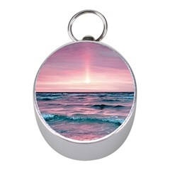 Sunset Ocean Beach Catcher Dream Evening Night Sunset Mini Silver Compasses by Cemarart