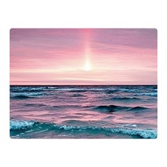 Sunset Ocean Beach Catcher Dream Evening Night Sunset Two Sides Premium Plush Fleece Blanket (mini) by Cemarart