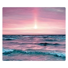 Sunset Ocean Beach Catcher Dream Evening Night Sunset Two Sides Premium Plush Fleece Blanket (small) by Cemarart