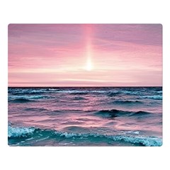 Sunset Ocean Beach Catcher Dream Evening Night Sunset Two Sides Premium Plush Fleece Blanket (large) by Cemarart