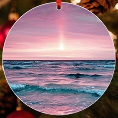 Sunset Ocean Beach Catcher Dream Evening Night Sunset Uv Print Acrylic Ornament Round by Cemarart