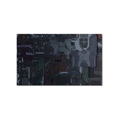 Abstract Tech Computer Motherboard Technology Sticker Rectangular (100 Pack) by Cemarart