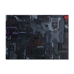 Abstract Tech Computer Motherboard Technology Sticker A4 (100 Pack) by Cemarart