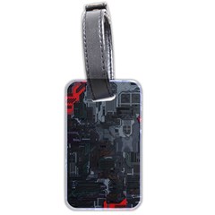 Abstract Tech Computer Motherboard Technology Luggage Tag (two Sides) by Cemarart