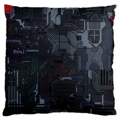 Abstract Tech Computer Motherboard Technology Large Cushion Case (two Sides) by Cemarart