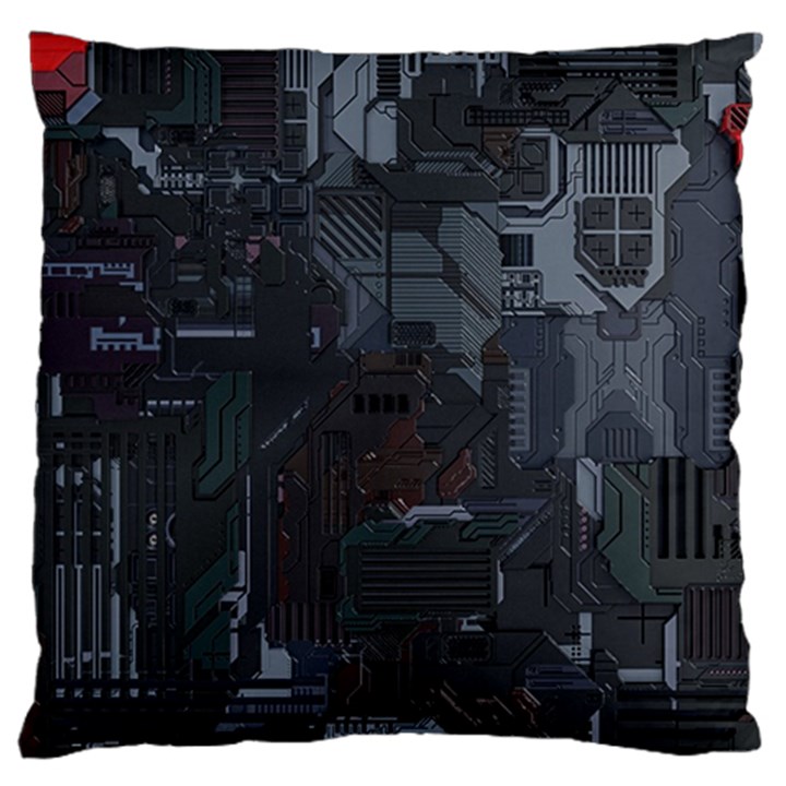 Abstract Tech Computer Motherboard Technology Large Cushion Case (Two Sides)