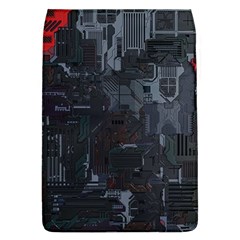 Abstract Tech Computer Motherboard Technology Removable Flap Cover (l) by Cemarart