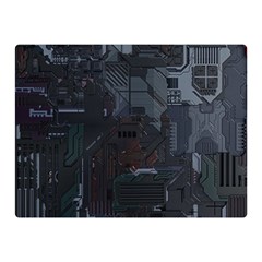 Abstract Tech Computer Motherboard Technology Two Sides Premium Plush Fleece Blanket (mini)