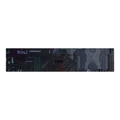 Abstract Tech Computer Motherboard Technology Velvet Scrunchie by Cemarart