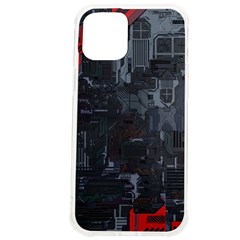 Abstract Tech Computer Motherboard Technology Iphone 12 Pro Max Tpu Uv Print Case by Cemarart