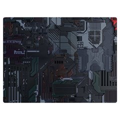 Abstract Tech Computer Motherboard Technology Premium Plush Fleece Blanket (extra Small) by Cemarart