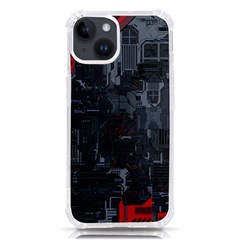 Abstract Tech Computer Motherboard Technology Iphone 14 Tpu Uv Print Case by Cemarart