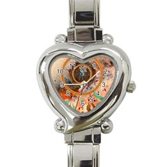 Dream Catcher Colorful Vintage Heart Italian Charm Watch by Cemarart