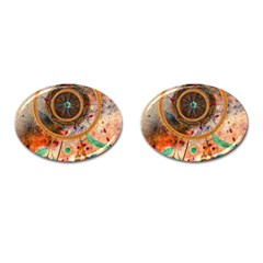 Dream Catcher Colorful Vintage Cufflinks (oval) by Cemarart