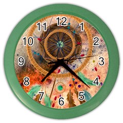 Dream Catcher Colorful Vintage Color Wall Clock by Cemarart