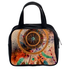 Dream Catcher Colorful Vintage Classic Handbag (two Sides) by Cemarart