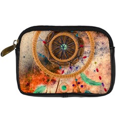 Dream Catcher Colorful Vintage Digital Camera Leather Case by Cemarart