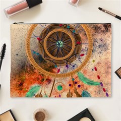 Dream Catcher Colorful Vintage Cosmetic Bag (xl) by Cemarart