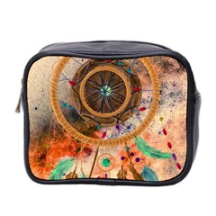 Dream Catcher Colorful Vintage Mini Toiletries Bag (two Sides) by Cemarart