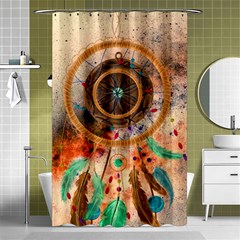 Dream Catcher Colorful Vintage Shower Curtain 48  X 72  (small)  by Cemarart