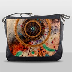 Dream Catcher Colorful Vintage Messenger Bag by Cemarart