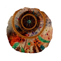 Dream Catcher Colorful Vintage Standard 15  Premium Round Cushions by Cemarart