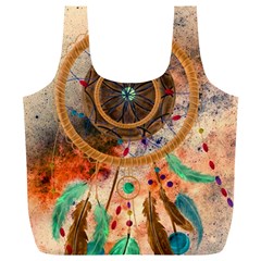 Dream Catcher Colorful Vintage Full Print Recycle Bag (xl) by Cemarart