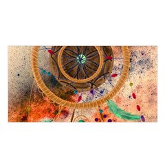 Dream Catcher Colorful Vintage Satin Shawl 45  X 80  by Cemarart