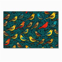 Bird Pattern Colorful Postcards 5  X 7  (pkg Of 10) by Cemarart