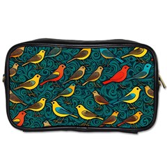 Bird Pattern Colorful Toiletries Bag (two Sides) by Cemarart