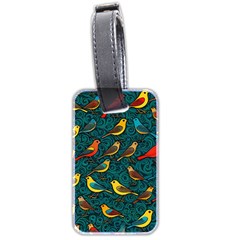 Bird Pattern Colorful Luggage Tag (two Sides) by Cemarart