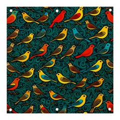 Bird Pattern Colorful Banner And Sign 3  X 3  by Cemarart