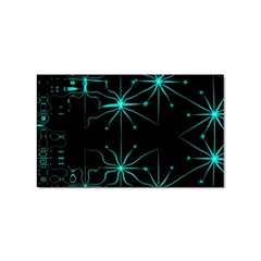 Space Time Abstract Pattern Alien Dark Green Pattern Sticker Rectangular (100 Pack) by Cemarart