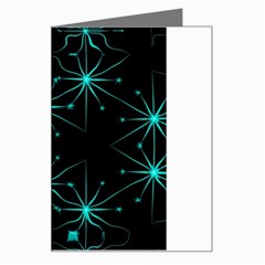 Space Time Abstract Pattern Alien Dark Green Pattern Greeting Card by Cemarart