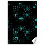 Space Time Abstract Pattern Alien Dark Green Pattern Canvas 20  x 30  19.62 x28.9  Canvas - 1