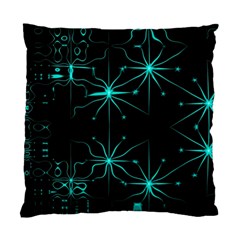 Space Time Abstract Pattern Alien Dark Green Pattern Standard Cushion Case (one Side) by Cemarart